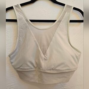 Alo Women's Light green/cream Sports Bra Size Large